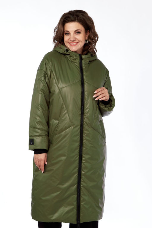 Пальто Diamant 2024 олива фото 3