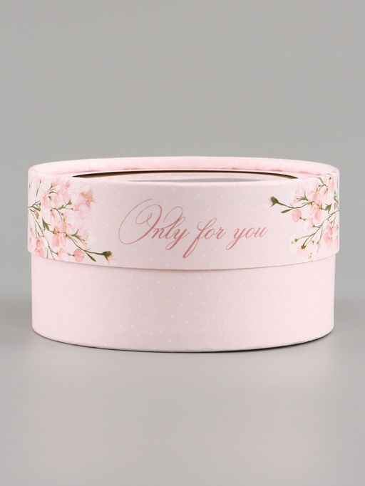 Коробка подарочная с окном Only for you, 12×12×5 см, круглая