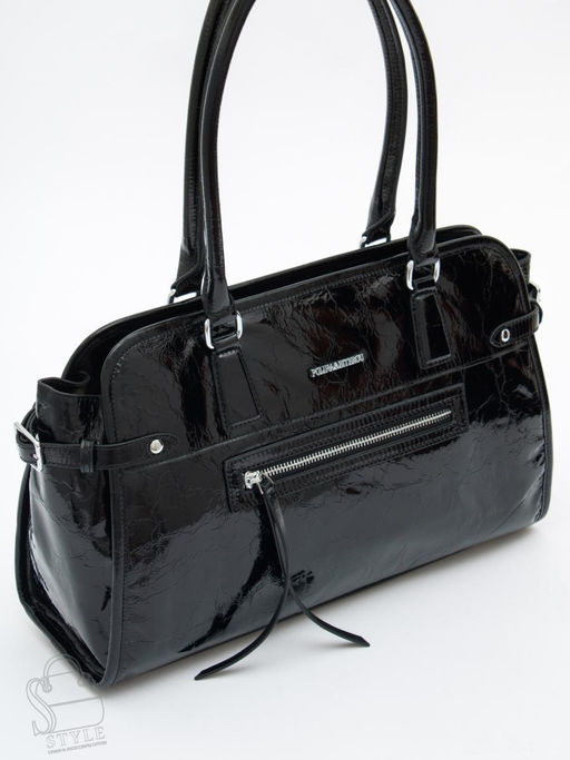 Сумка женская кожаная 8053Q black Polina&Eiterou  фото 4