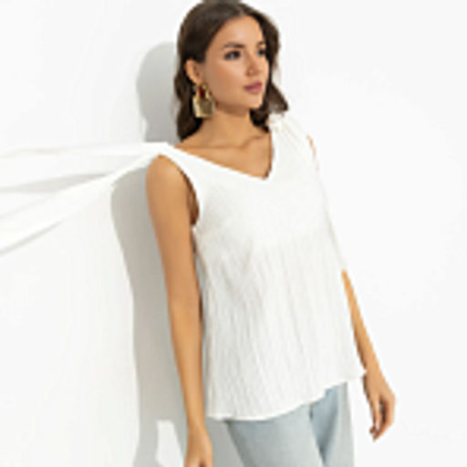 Топ из жатой ткани, Ты мой идеал (белый) - Charutti фото 19