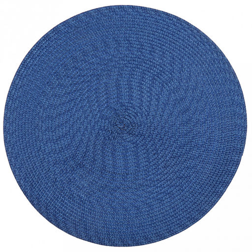 Салфетка под горячее (термосалфетка) Круглая д38см, ПВХ, цвет - синий (Китай)