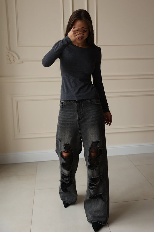 Лонгслив облегающий повседневный skims