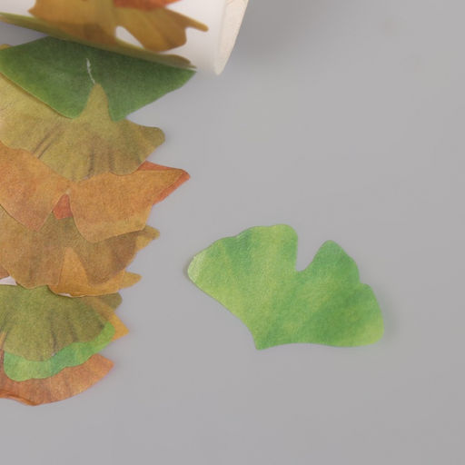 Клейкая лента бумага «Листья гинкго», 50 картинок, 3.5×3.5×3.7 см