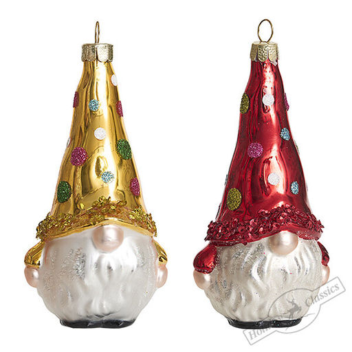 Гном "Разноцветный горошек" асс. из 2-х (стекло) 5,5х5х11,5 см