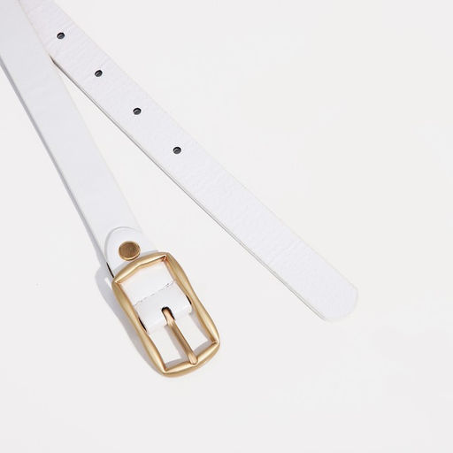 Ремень женский, ширина 1.8 см, винт, пряжка металл, цвет белый - Simaland фото 2