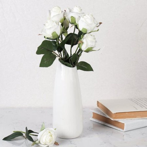 Ваза 20 см белая / HN-7 /уп 48/А - Галеонтрейд фото 2