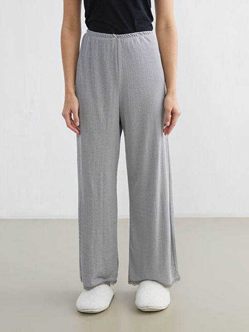 Beli Lastikli Ajurlu Kad?n Pijama Alt?