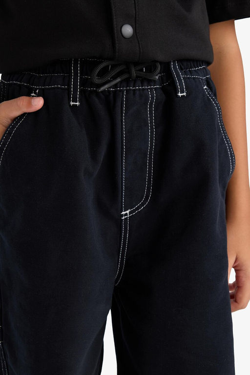 %100 Pamuk Loose Fit Standart Pa_a Gabardin Pantolon Erkek _ocuk - Defacto фото 7
