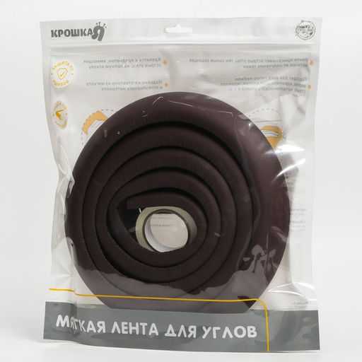 Лента защитная для углов мебели Крошка Я, 2 м, ширина 5 см, L-профиль, коричневый