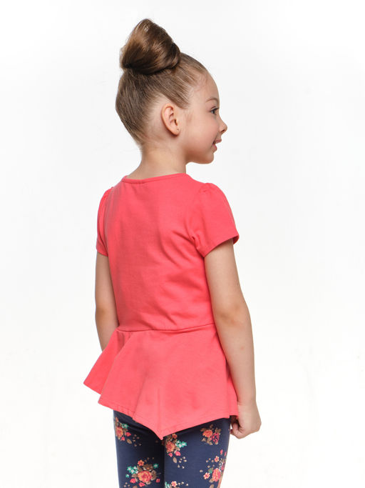 Футболка для девочки UD 0738 коралловый - Mini maxi фото 3