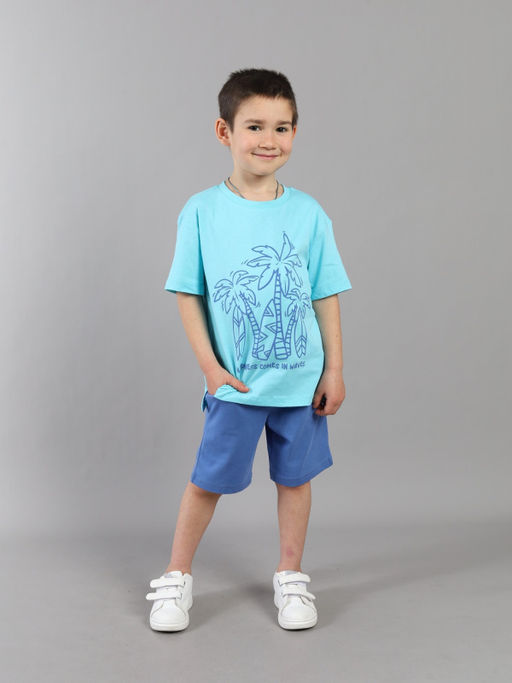 CRB wear / CSKB 64071-40K Футболка для мальчика,бирюзовый/Ex.Cherubino фото 3