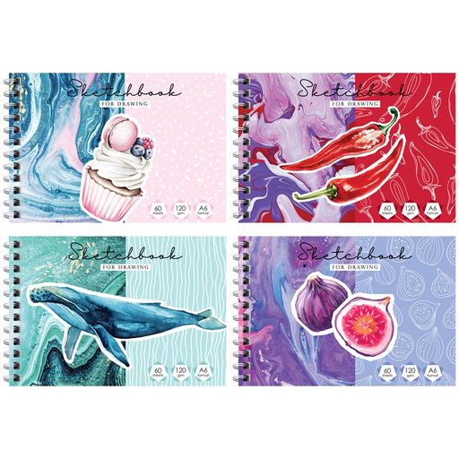 Скетчбук А6 60л., 120г/м, на гребне, карт.обл. "Your dreams" (Б6р60грг_35501, ArtSpace)