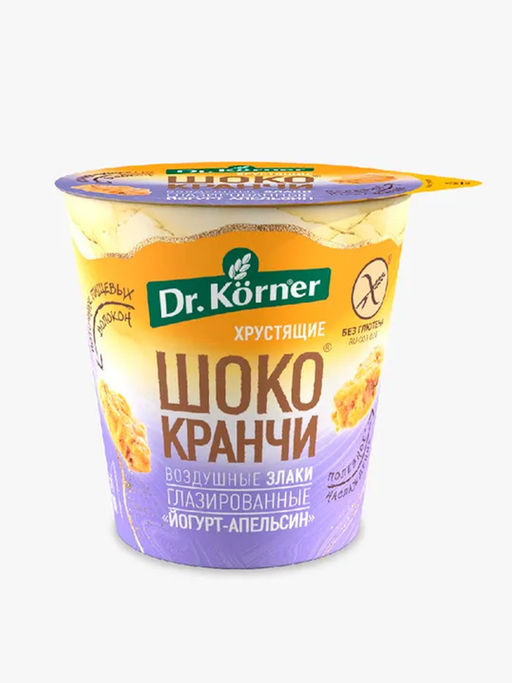 Продукт хрустящий зерновой Шококранчи злаковые Апельсиновые с йогуртом глазированные