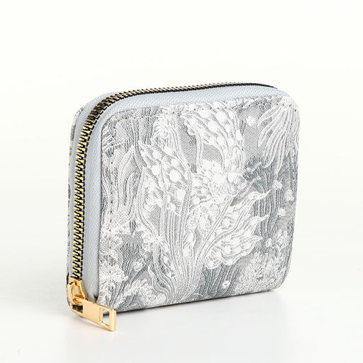 Кошелёк женский, на молнии, маленький, серый