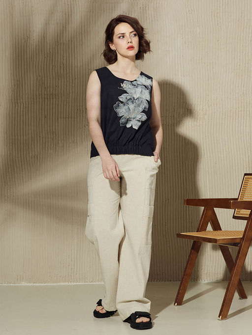 Блуза с принтом Vals 70% лен, 30% хлопок  фото 5