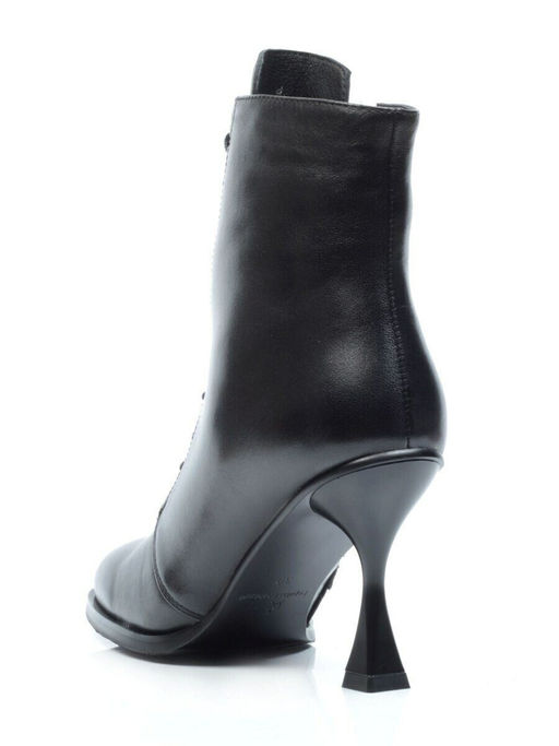 04-E29W-15A BLACK Ботильоны зимние женские (натуральная кожа, натуральный мех)