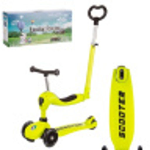 Самокат трансформер трехколесный с ручкой управления