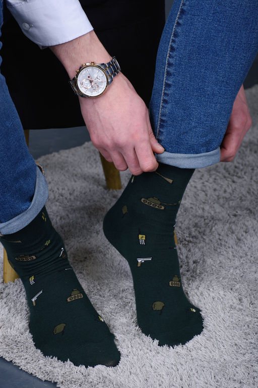 Носки мужские Berchelli Армия набор 3 пары хлопок с эластаном  фото 9