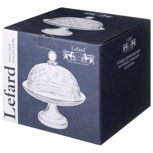 БЛЮДО СЕРВИРОВОЧНОЕ НА НОЖКЕ С КРЫШКОЙ BLOSSOM 19,5*21,5 СМ - Lefard фото 5