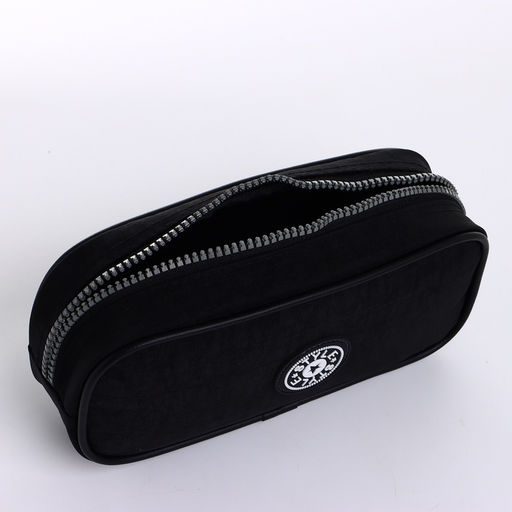 Косметичка-пенал на молнии с карманом, Звезда, чёрная - Simaland фото 3