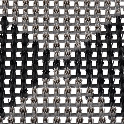 Коврик ТРАВКА 42*56см, черно-серый