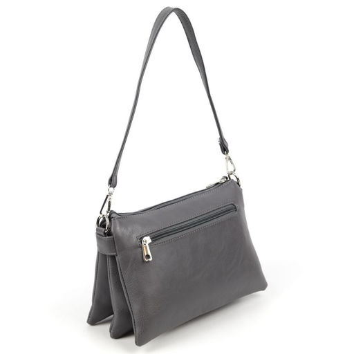 Женская сумка через плечо из эко кожи с пятью отделениями 95350 Серый - Cidirro фото 3