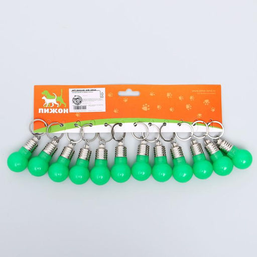 Цена за 12 шт. Маячок световой на ошейник для больших и средних собак, фасовка 12 шт, зелёный - Пижон фото 6