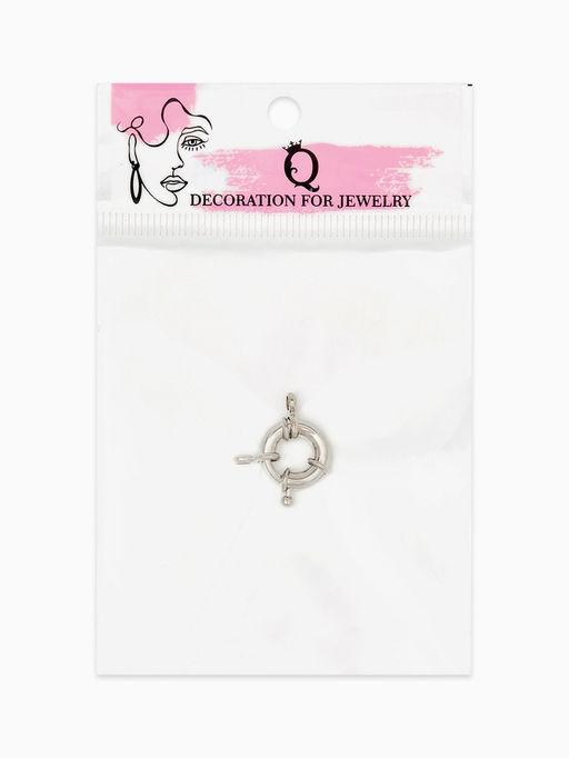 Цена за 2 шт. Застежка-карабин "Штурвал", 13 мм, цвет серебро