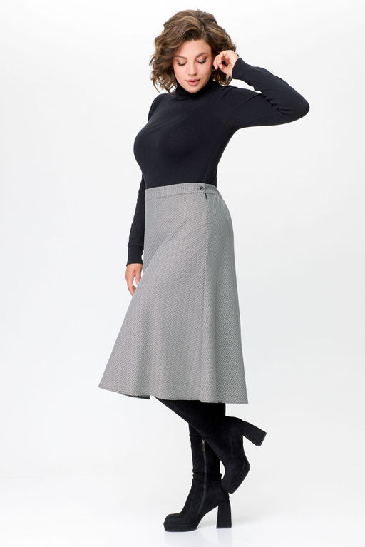 Блуза Swallow 803.2 черный+серебряный узор фото 89