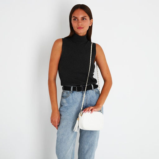 Сумка кросс-боди на молнии, цвет белый - Simaland фото 2
