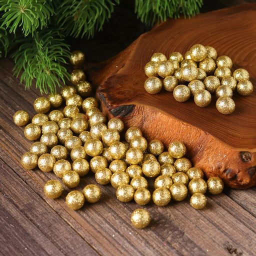 Цена за 2 шт. Фигурка для поделок и декора «Шар», набор 100 шт., размер 1 шт. 0.4-0.7 см, цвет золото