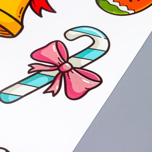 Интерьерная наклейка «Новогодние сладости», белый фон, 30×50 см