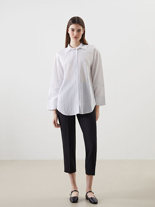 ?izgili Oversize Kad?n G?mlek Tunik