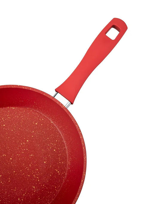 Сковорода с крышкой 18х4 см (1 л) с АПП, цвет: красный/золотой, арт. 5050-RD/GD-18. - D.L.K. фото 5
