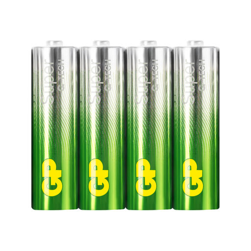 Батарейка алкалиновая GP Super, AA, LR6-4S, 1.5 В, спайка, 4 шт.