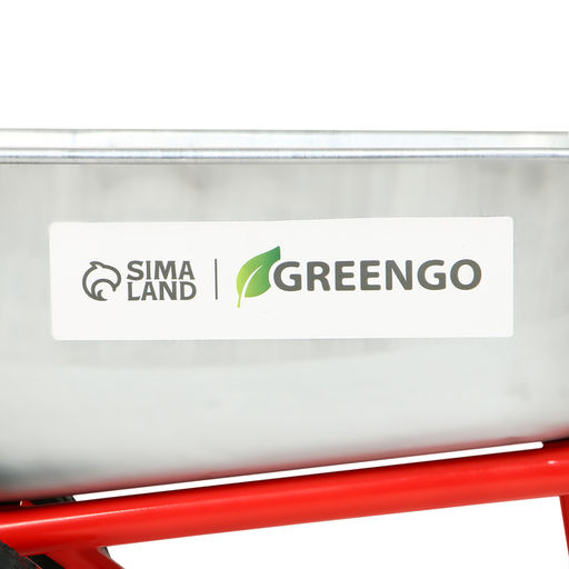 Тачка строительная, 2 пневмоколеса, груз/п 320 кг, объём 110 л, оцинкованный кузов 0.8 мм, Greengo