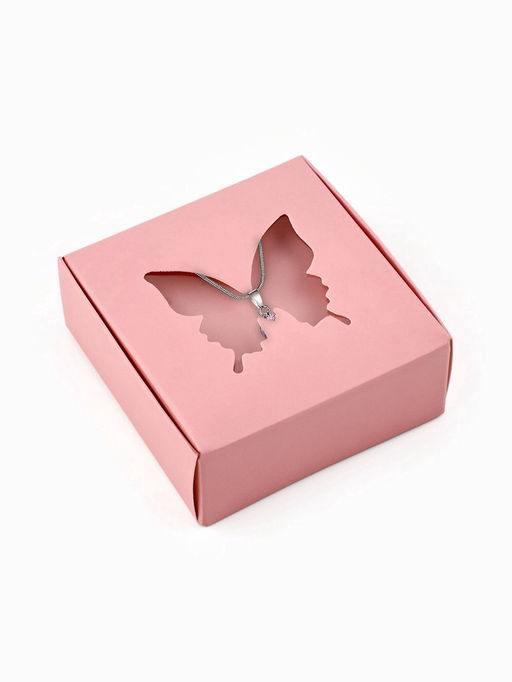 Цена за 5 шт. Коробка под бижутерию с окном Бабочка, 7.5?7.5?3 см