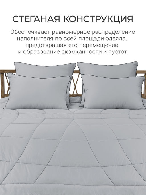 Одеяло Cloud Cool Gray 200х220см всесезонное 200г/м2 ЕС-8057 - Espera фото 6