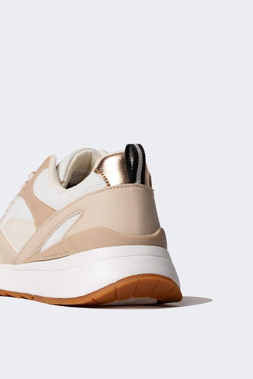 Женские кроссовки из искусственной кожи на плоской подошве со шнуровкой - Defacto фото 6