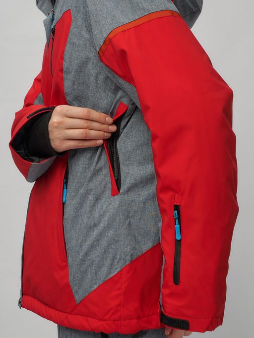 Горнолыжный костюм женский большого размера красного цвета 02272-3Kr - Chunmai фото 10