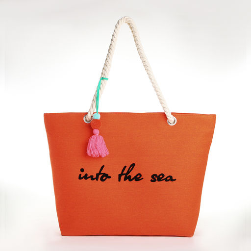 Сумка пляжная Into the sea, 50*34,5*14 см, оранжевый цвет - Nazamok фото 3