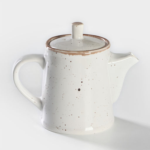 Чайник заварочный Хорекс Punto bianca, 500 мл, h=14.5 см, фарфор, белый