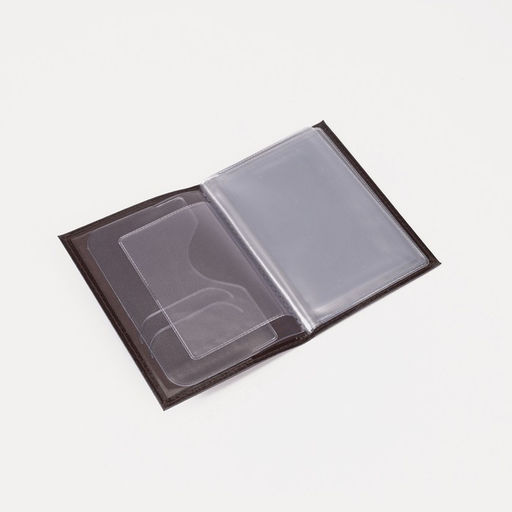 Обложка для автодокументов, коричневая