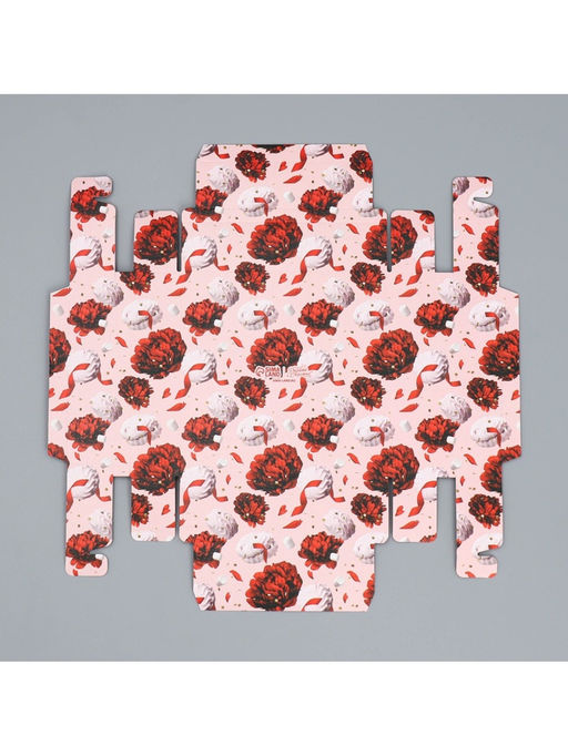 Цена за 5 шт. Коробка для конфет, кондитерская упаковка, 9 ячеек, Present, 14.7?14.7?3.5 см