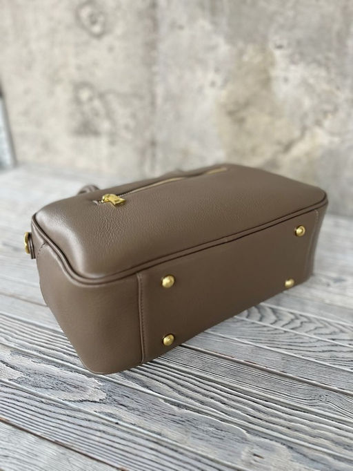 Женская кожаная сумка бочонок 1003 Хаки