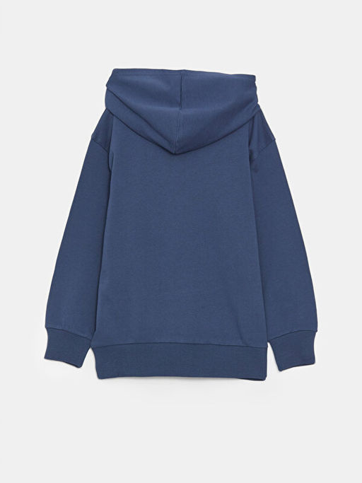 Bask?l? Uzun Kollu Erkek ?ocuk Hoodie - Waikiki фото 2