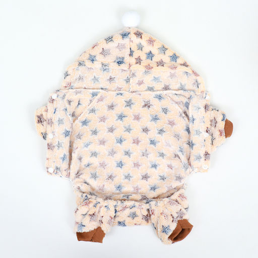 Комбинезон Звёзды с капюшоном, размер 2XL (ДС 45 см, ОШ 45 см, ОГ 55 см), бежевый - Simaland фото 9