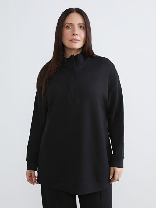 Dik Yaka Kad?n Sweatshirt Tunik