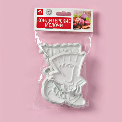 Плунжеры кондитерские Доляна Новый год, набор 3 шт., пластик, белые  фото 6