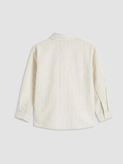 ?izgili Keten Kar???ml? Erkek ?ocuk G?mlek